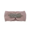 FZBNSRKO 2 Pcs Diamond Six Leaf Knit Wool Headband Sport Headband Warm Head Wrap for Women,Color in Random