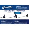 Williams JHWWRS-1 Magnetic Multi-bit Ratcheting Screwdriver, 9-Inch