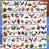 Eagle Temporary Tattoos 8 Sheets 80PCS Bald Eagles Party Decorations Supplies Favors American Flag Bird Theme Birthday Cute Stickers Christmas Gifts for Boys Girls Class School Prizes Carnival