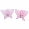 2PCS Butterfly Hair Claw Clips for Women Strong Hold Claw Clip for Thick Thin Hair Nonslip Hair Clips for Girls Frosted Light Pink