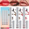 Dulele 3PCS Lip Liner Set, Peel Off Lip Liner Tattoo, Peel Off Lip Stain, Long Lasting Waterproof Lip Stain Peel Off, Transfer Proof Matte Finish Lip Gloss (B, M)