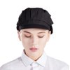 Nanxson 3pcs Unisex Chef Hat Elastic Chef Cap Kitchen Baking Cooking Hat for Men Women with Brim CF9035 Black