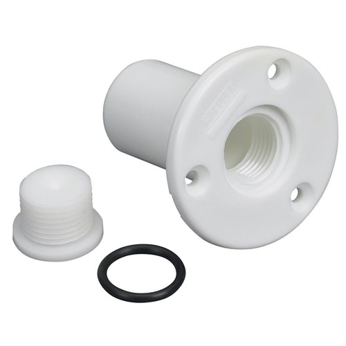 Moeller Boat Transom Drain Tube with Pipe Plug