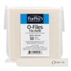 ForPro Professional Collection O-Files Replaceable File System, White, 100 Grit, Manicure Nail File Refills, 3.9” L x .6“ W, 50-Count