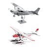 Fascinations Metal Earth Aircraft 3D Metal Model Kits Set of 2 - Cessna 172 and Cessna 182 Floatplane