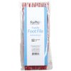 ForPro Pedicure Paddle Foot File, Double-Sided Foot File for Heels, Disposable & Sanitizable, 80/180 Grit, Red, Pack of 12