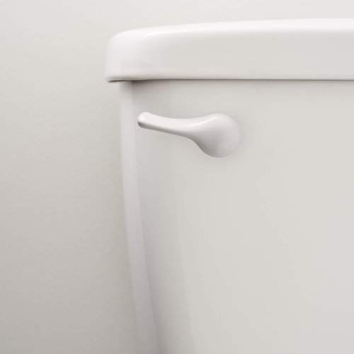 Qualihome White Toilet Tank Flush Lever Handle, Universal Front Mount with Nut Lock, Fits Most Toilets