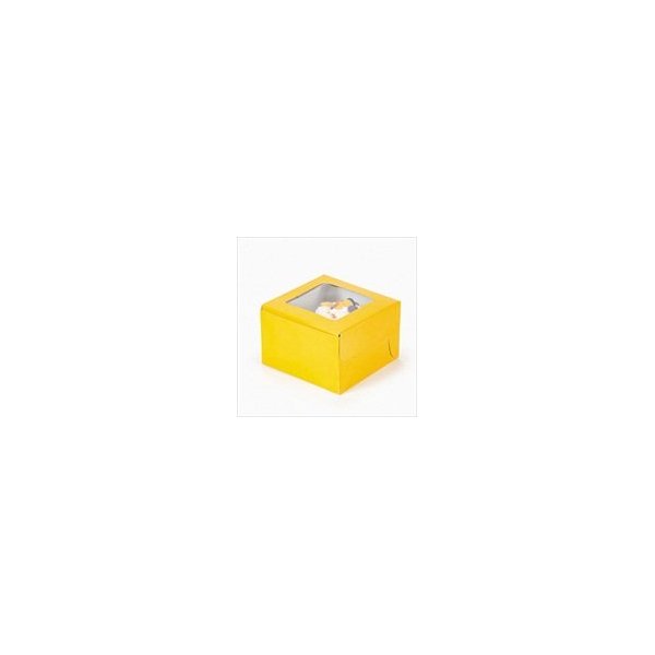 Fun Express Yellow Cupcake Boxes