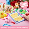 JOYIN 30 Packs Valentine's Day Gifts Cards with Animal Plush Toy for Kids, Valentine's Plush Keychain Toy for Classroom Exchange Cards and Party Favor, Valentine Greeting Cards, Game Prizes
