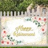 Avezano Happy Retirement Backdrop for Women Rose Pink Floral Gold Dots Retirement Party Banner Lady's Retirement Party Decorations The Aged Women Retirement Party Supplies 70.8 x 43.3 Inch