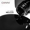 CANNI Black Gel Nail Polish, 1 Pcs 16ml Pure Black Gel Polish Soak Off LED Nail Gel Polish Set Nail Art Starter Manicure Salon DIY at Home