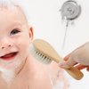 Baby Hair Brush, Mocokkiti Goat Bristles Brush and Baby Cradle Cap Brush Set for Cradle Cap Wood Bristle Brush for Newborns and Toddlers 2PCS