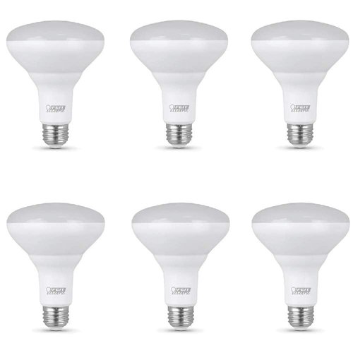 Feit Electric LED BR30 Light Bulbs, 65W Equivalent, Dimmable, 10 Year Life, 650 Lumens, 2700K Soft White, E26 Base Recessed Can Light Bulbs, Flood Light Bulbs, Damp Rated, 6 Pack, BR30/DM/10KLED/6