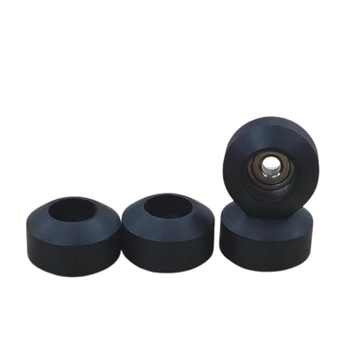 LEEFAI Pro Fingerboard 75d Urethane Wheels -Black Mini Finger Skateboard Bearing Wheel Handmade Polyurethane Material -Size -7.8 * 4.8mm