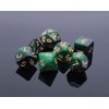 CREEBUY Polyhedral DND Dice Set Glitter Dice for Dungeon and Dragons D&D RPG Role Playing Games Green Mix Black Nebula Dice