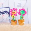 SKSTECH Musical Sing and Dancing Sunflower Soft Plush Funny Creative Saxophone Singing Toy (Pink)(Check Seller Name)