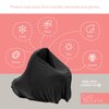 Byrd & Blume Maternity Nursing Cover Breathable Lightweight Breastfeeding Cover Wrap Shawl Scarf Poncho Adjustable Snaps Full 360 Degree Coverage Stroller Blanket Infant Car Seat Canopy (Black)