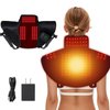 Red Light Therapy Neck Shoulder,Rechargeable Light for Body with Massage and Timer,Wearable 660nm&850nm Red Light Wrap Pads for Body at Home