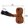 Violin Wall Mount Violin Hanger with Bow Hook Home & Studio Rosewood Violin/Viola Stand (Rosewood MA-R5)1