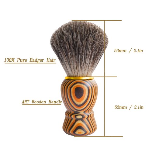 KIKC Synthetic Shaving Brush, Art Wooden Beard Brush (Ultra-Dense Synthetic Hair), Barber Shop Professional Salon Shaving Tool（22mm luxury Knot）