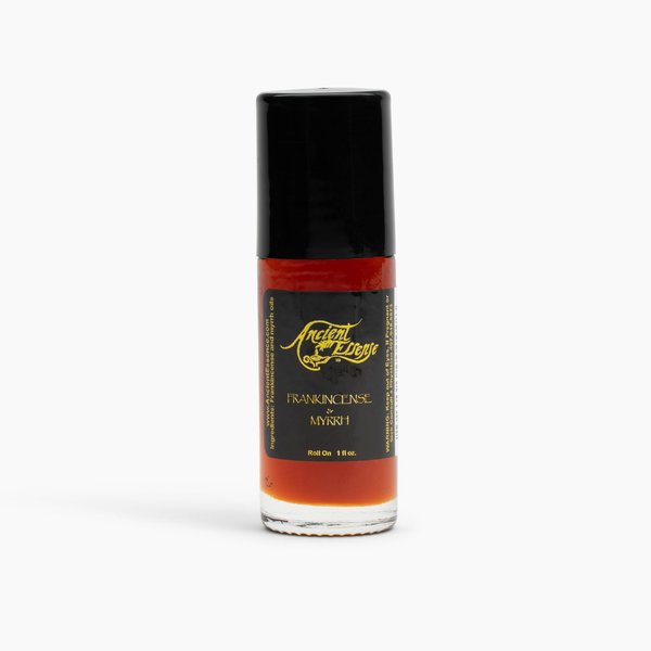 Ancient Essence Pure Frankincense and Myrrh Blend Roll-On Essential Oil Blend Natural Aromatherapy for Mind and Body Harmony - 1 Oz