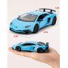 LOVEPOSELY 1:36 Scale Collectible 2015 Lambo LP750-4 SV Diecast Cars Models, Pull Back Vehicles Car Toy Birthday Gifts for Adult Kids Ages 3 + Year Old（Blue）