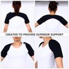 EXCEART Double Shoulder Brace Stability Compression Sleeve Back Shoulder Support Wrap Change Posture Humpback for Men Women Size M