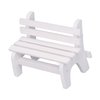 RiToEasysports Dollhouse Wooden Bench, 1:12 Scale Miniature Garden Bench High Simulation Miniature Bench Furniture Model White