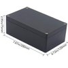 Otdorpatio Project Box ABS Plastic Black Electrical Boxes IP65 Waterproof DIY Electronic Junction Box Power Enclosure 7.87 x4.72 x2.95 inch (200x120x75 mm)