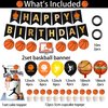 Basketball Party Supplies Happy Birthday Banner, Sneakers Basketball Cake Topper & Basketball Themed Balloons for Kids, Teenagers, Boys and Basketball Fans, Slam Dunk Basketball Party Decoration