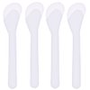 Ericotry 50 PCS 5 Inch Plastic Cosmetic Spatula Transparent Professional Makeup Tools Facial Cream Mask Spatula Spoon for Makeup DIY Mixing and Sampling