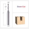 SpeTool 5PCS Down Cut Spiral Router Bit Set 1/4" Shank with 1/8" Cutting Diameter, Carbide CNC Bits for Wood Cutter Milling