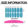 SILPECWEE 8 Sheets Blue Nail Wraps for Women Glitter Solid Color Nail Polish Stickers Stick on Nail Polish Strips Gel Nail Strips Self Adhesive Fingernail Manicure Design with Nail File