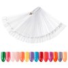 AHIER Nail Swatch Sticks, Swatch Sticks Nail Polish, Fan-shaped False Fake Nail Art Tips Sticks Polish Gel Salon Display Chart Practice Tool (200 Pack)