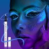 BOBISUKA Clear UV Neon Glow Eyeliner Pen, Invisible Ink White Eye Liner Pen, Waterproof Smudge-proof Graphic Liners, Eye Makeup Kit for Rave Accessories Party