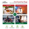 HearGreat Reusable Silicone Ear Plugs – 2 Pairs of High Fidelity Ear Plugs for Sleeping, Concerts, Travel, Work, and More – 21 dB and 27 dB Hearing Protection Plugs with Aluminum Case by LiveMusic