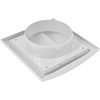White Exhaust Hood Vent 4'' Inch with Built-in Pest Guard Screen and Flange, White, Air Vent Cover, HVAC Exhaust Vent Duct Cover, Exhaust Cap