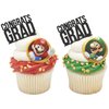 DecoPac Super Mario Rings, 24 Nintendo Cupcake Decorations Featuring Mario And Luigi, Cake Toppers For Birthday, Gaming, Party - 24 Pack