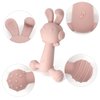 Teething Toys for Babies Age 6 to 12 Months - Baby Toys Pain Relief Teether - Cute Bunny Silicone Baby Teething Toy - Infant Stocking Stuffers Rabbit Chew Toy for Babies (Light Pink)