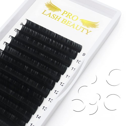Eyelash Extension, Classic Lash Extensions C-0.20-16 Single Lash Extensions 0.15/0.18/0.20 Individual Lashes C/D Curl (C-0.20,16 mm)