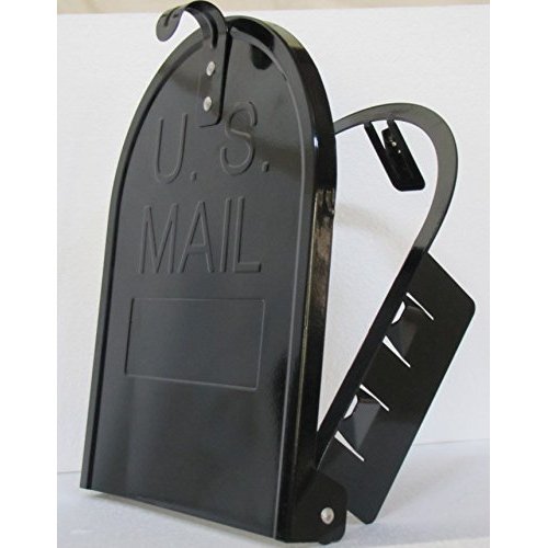 MAGNETIC 8 Inch (Width) by 10 Inch (Height) RetroFit"Snap-in" Mailbox Door Replacement - Black