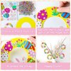 Qyeahkj 286 Pcs Easter Foam Wreath Craft Kit DIY Wreath Signs Decorations 24 Sets Easter Craft for Kids Easter Bunny Egg Chick Foam Stickers for Home Classroom Activities Easter Front Door Decor