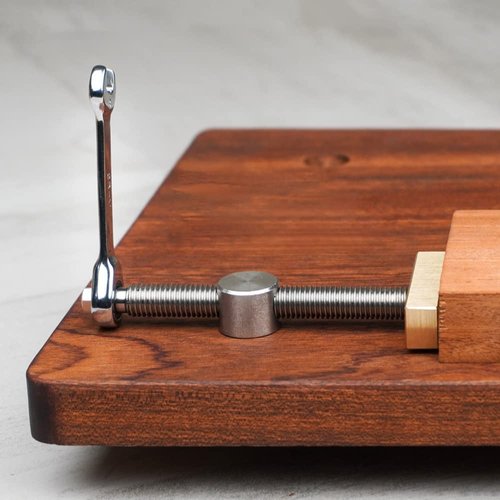 DDWT 2 Pack Bench Dog Clamp 3/4 Inch Dog Hole Clamp Woodworking Adjustable Workbench Stop Stainless Steel Brass (19mm)