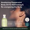 AROMATICA Awakening Body Oil Peppermint & Eucalyptus - 100ML / 3.38 fl. oz. - Aromatherapy Massage Oil | Scented Body Oil After Shower for Women