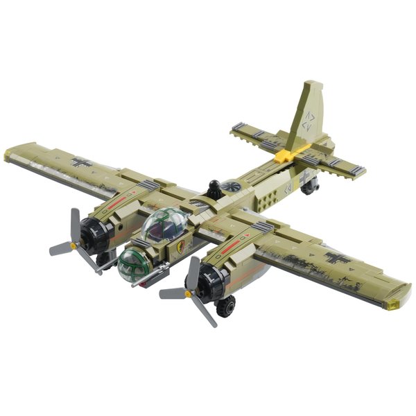 HI-REEKE JU88 Jet Fighter WW2 Plane Military Building Set, Army Aircraft Model Airplane Toy Kit for Adult -559 PCS