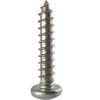 #12 x 1" Pan Head Sheet Metal Screws, Full Thread, Phillips Drive, Stainless Steel 18-8, Bright Finish, Self-Tapping, Quantity 100 Pieces by Fastenere