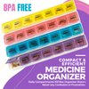 Monthly Pill Organizer - 28 Day Monthly Pill Planner to Separate Pills & Vitamins Week to Week, Travel Medication Reminder Daily Monday to Sunday Compartments