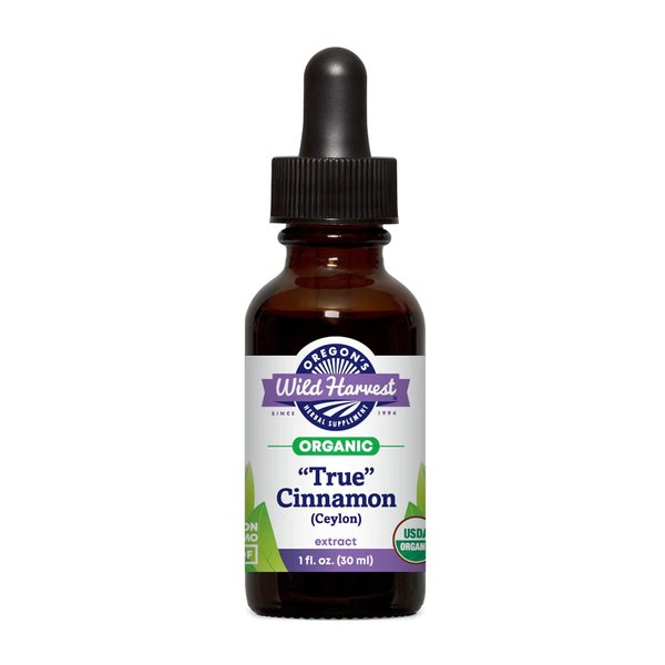 Oregon's Wild Harvest Cinnamon 1:2 Organic Herbal Supplement, 1 Fluid Ounce