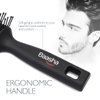 Baasha Hair Brush, Vented Brush for Blow Drying, Mens Short Hair Brush with Ball Tipped Bristles, Best for Wet or Dry Hair - Black