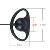 KEYBLU D Shape Earpiece Headset with Big PTT for 2 Pin Walkie Talkie Radio Compatible with Baofeng Kenwood Arcshell V-5R BF-F8HP BF-888S AR-5